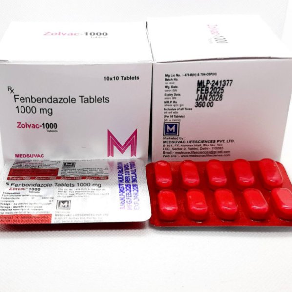 Zolvac-1000 (Фенбендазол 1000мг) 10таб